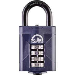Squire Hight Duty Badlock (CP50) - أقسى الصلب - قفل مزيج من العجلات 4 - سبيكة الصلب لمقاومة التآكل - قفل مقاوم للطقس للمنزل والمدرسة والجراج (الأزرق ، 50 مم)