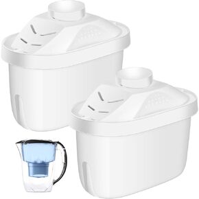 2 Pcs Alkaline Water Filter Replacement Alkaline Water Pitcher Replacement Cartridge for Improve Alkaline, Healthy Drinking Water
