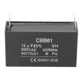 CBB61 مكثف المروحة ، CBB61 CAPACITION 12UF ، ABS CBB61 بدء تشغيل المحرك CBB61 بدء مكثف لتكييف مكثف 350 فولت مضخة الهواء ثلاجة الثلاجة