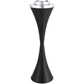BEAMNOVA Floor Ashtray For Cigarettes Outdoor Indoor Hinged Lid Cigar Ashtray Stand Self-Cleaning Black