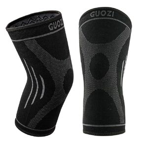 Knee Braces for Men and Women, [2 Pack] Knee Compression Sleeve for Knee Pain, Knee Support for Running Working Out Weightlifting Basketball Gym Fitness, Meniscus Tear Arthritis Joint Pain Relief etc