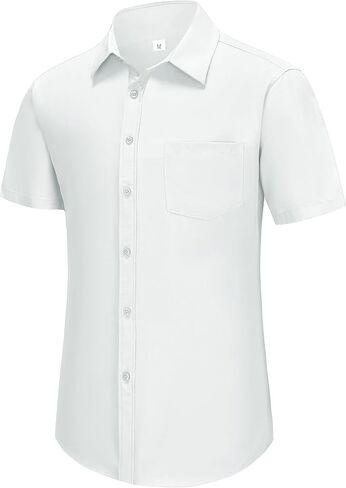 PEGENO Men's Flower Casual Button Down Short Sleeve Hawaiian Shirt in Kuwait