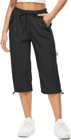 Women's Cargo Capris Pants Casual Hiking Lightweight Quick Dry Travel Summer Pants for Women in Kuwait
