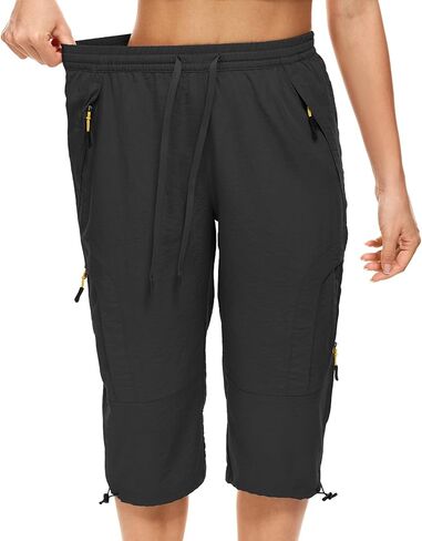 Women's Cargo Capris Pants Casual Hiking Lightweight Quick Dry Travel Summer Pants for Women in Kuwait