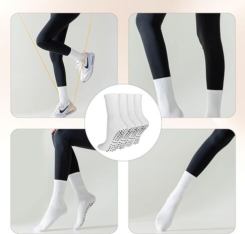 اثنين من الأزواج الجوارب الجوارب مع قبضة للنساء ، الجوارب قبضة بيلاتيس جوارب طاقم الرياضة ، الجوارب اليوغا للنساء الجوارب اللبنة مع قبضة للنساء مناسبة لمعظم الرياضات الداخلية والخارجية in Kuwait