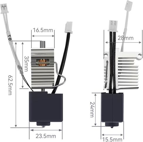 HotEnd لـ Kobra 3 Combo Hot End Kit Print Head Heaf Call Block Therming Cartridge Thergistor مع فوهات فولاذية صلبة إضافية 0.4 مم لـ anycubic Kobra 3/Ace Pro in Kuwait