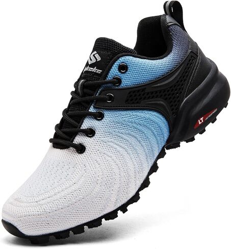 Men's Trail Running Shoes Lightweight Breathable Walking Hiking Sneakers Outdoor Athletic Tennis Cross Training Shoes in Saudi Arabia