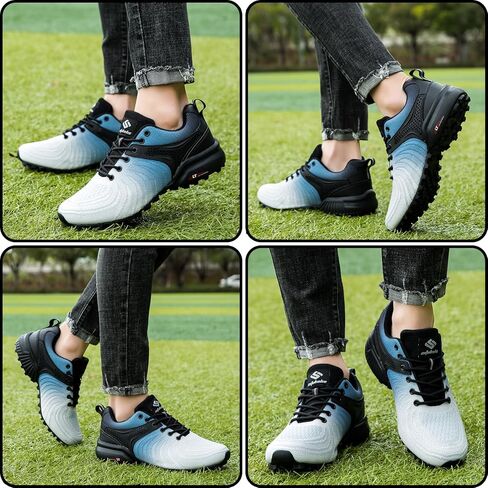 Men's Trail Running Shoes Lightweight Breathable Walking Hiking Sneakers Outdoor Athletic Tennis Cross Training Shoes in Saudi Arabia