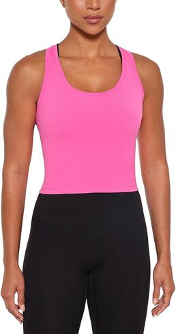 Ukaste Women's Studio Essential Racerback Cropped Tank Top Sleeveless Workout Tops Athletic Yoga Shirts in Kuwait