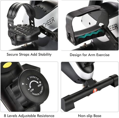 تحت تمارين دواسة الدراجة المكتبية ، دراجة مُلسنة ميني مُرسي مُنشأة لاستعادة ذراع الساق ، تمارين ساق العلاج الطبيعي أثناء الجلوس لللياقة في المنزل والمكتب in Kuwait