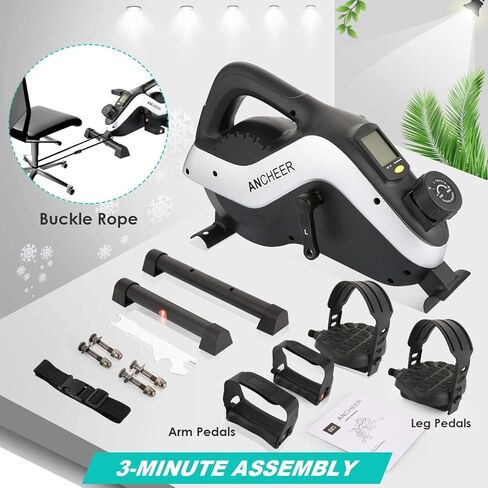 تحت تمارين دواسة الدراجة المكتبية ، دراجة مُلسنة ميني مُرسي مُنشأة لاستعادة ذراع الساق ، تمارين ساق العلاج الطبيعي أثناء الجلوس لللياقة في المنزل والمكتب in Kuwait