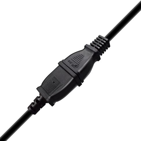 Toptekits (16.4ft/5m) USA Outlet Saver Power Extension Cord Cable 125V 10A 2-Prong 2 Outlets for NEMA 5-15P to NEMA 5-15R,Nice Extension (16.4ft/5m) in Kuwait