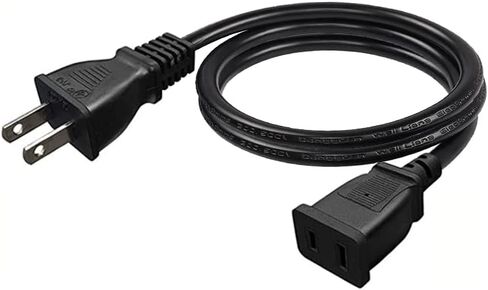 Toptekits (16.4ft/5m) USA Outlet Saver Power Extension Cord Cable 125V 10A 2-Prong 2 Outlets for NEMA 5-15P to NEMA 5-15R,Nice Extension (16.4ft/5m) in Kuwait