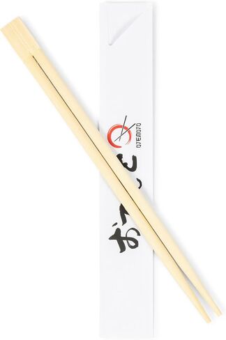 OTEMOTO 100 Disposable Chopsticks | Paper sleeve | Bamboo Wooden Chop sticks - Bamboo Chopstick Bulk - Disposable Utensils Premium Quality - (50 Pairs) in Saudi Arabia