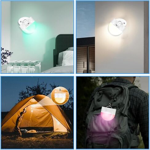 Rechargeable Light Bulbs with Remote Control No Wiring Required, Battery Operated Light Bulb Timer,Magnetic 360°,310lm,3 Color Temperature RGB Colors Dimmable,40 Watt Equivalent,1P in Kuwait