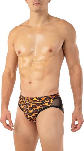 Gary Majdell Sport Men's Bikini Swimsuit with Side Mesh Inserts - Available in Shiny Tricot and Nylon Spandex Prints in Saudi Arabia