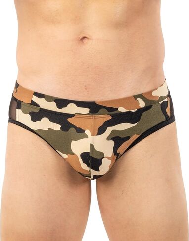Gary Majdell Sport Men's Bikini Swimsuit with Side Mesh Inserts - Available in Shiny Tricot and Nylon Spandex Prints in Saudi Arabia