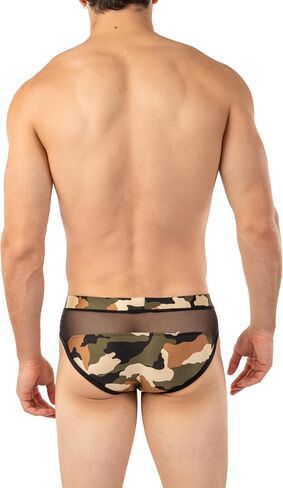 Gary Majdell Sport Men's Bikini Swimsuit with Side Mesh Inserts - Available in Shiny Tricot and Nylon Spandex Prints in Saudi Arabia
