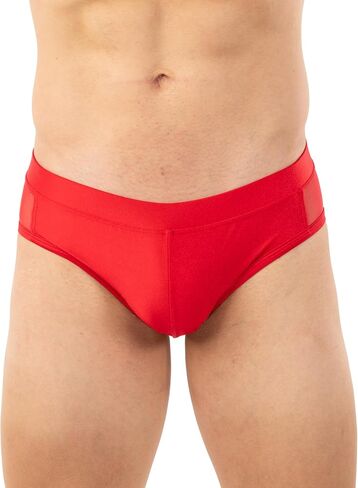 Gary Majdell Sport Men's Bikini Swimsuit with Side Mesh Inserts - Available in Shiny Tricot and Nylon Spandex Prints in Saudi Arabia