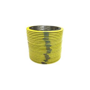 Sterling Seal 90002304GR2500X24 304 Stainless Steel spiral Wound Gasket with Flexible Graphite Filler, for 2" Pipe, Pressure Class 2500#, Yellow With Grey Stripe (Pack of 24)