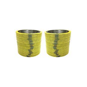Sterling Seal 90002304GR300X48 304 Stainless Steel spiral Wound Gasket with Flexible Graphite Filler, for 2" Pipe, Pressure Class 300#, Yellow With Grey Stripe (Pack of 48)