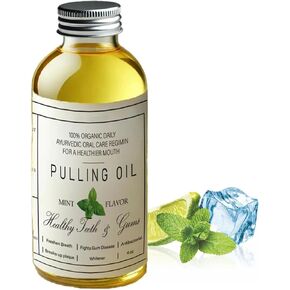 Cocofresha Pulling Oil, Pure Organic Coconut Oil Pulling 4 Oz Mint Flavor, Cocofresha Pulling Oil for Teeth and Gums, Coco Fresha Powerful Organic Coconut Peppermint Pulling Oil 4 Oz (2)