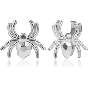 Atomhole 2PCS Spiders Saddle Ear Tunnels Plugs 316 Stainless Steel Hypoallergenic Earrings Gauges Expanders for Stretched Piercing Body Jewelry in Kuwait