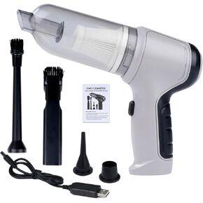 Handheld Car Vacuum Cleaner, 26000Pa Vacuum Cleaner and Air Duster, Cordless Vacuum Cleaner, 4-in-1 Design for Car, Home, Office, Pet