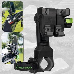 Method Golf, PushStack Premium Magnetic Push Cart Cell Phone Base with Magnetic Rangefinder Accessory Strap, Golf Accessory Utility Organizer