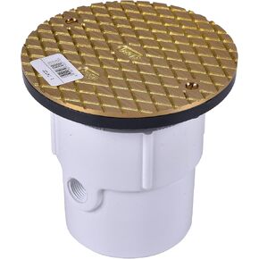 Oatey 74127 PVC General Purpose Cleanout w/ 6" BR Cover, 3-Inch or 4-Inch, White