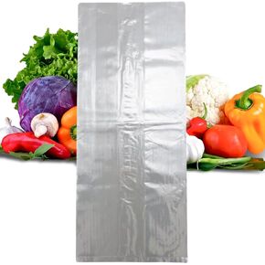 Clear (Natural Color) LDPE Poly (No Venting Holes) - 12"x8"x30" - 250 Bags - 2.0 mil - Clear