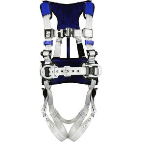 3M DBI-SALA ExoFit X100 Comfort Construction Positioning Safety Harness with Weight Distribution, OSHA, ANSI, 2 D-Ring Connections, Tongue Buckle Leg Buckle, Quick Connect Chest Buckle, 1401120, S