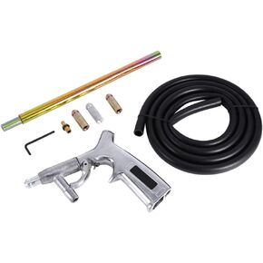 Portable Sandblaster, 60-120PSI Sandblasting Gun Cast Aluminum Sand Blaster Air Sand Gun Blaster Grit Shot Spray Gun Tool Blasting Machine with 4 Nozzles for Remove Paint