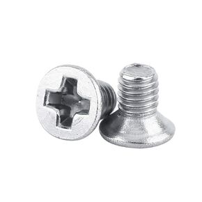 100pcs Flat Head Screws Assortment Kit, Stainless Steel M3 Flat Head Countersunk Cross Screws Bolts(M3x6)