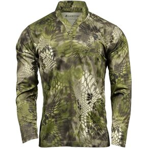 Kryptek Dallol LS Rugby Shirt for Men - Advanced Cool Touch Tech, Moisture Wicking, Quick Dry, UPF Protection