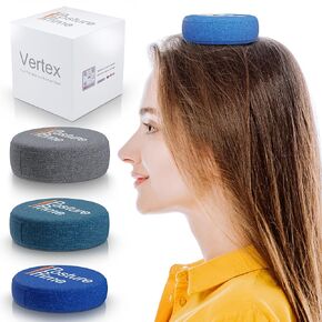 Vertex Weighted Cushion Forward Head Posture Corrector for Women Men - 3 Size Options Neck Workout Equipment Set with Waterproof Interior - Head Neck Straightener Back Alignment for Home