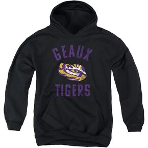 Louisiana State University LSU Official Tigers Logo Youth Kids Boy/Girls Pull-Over Hoodie Sweatshirt