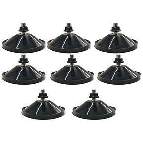 Blcak 8 Pcs Strong Thickened Sucker Suction Cup Clear PVC Sucker Pads with M6 x 19 Thread Screw Extra Strong Adhesive Glass Suction Holder