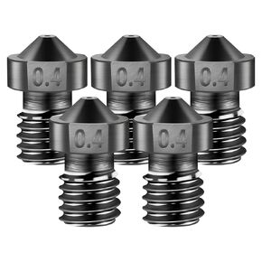 [5Pcs/Pack] E3D V6 0.4mm 3D Printer Nozzles,Made of high Quality Hardened Steel-Non Clogging, for Makerbot, Prusa i3, Anet8, Anycubic i3 mega