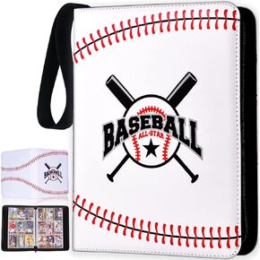 Baseball Card Binder with Sleeves 900 Pockets, Baseball Gifts for Baseball Cards Collector, Baseball Card Storage Baseball Cards Ring Holder Organizer Album Baseball Gifts