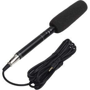 Wired Microphone, High Sensitivity Handheld Wired Microphone with 5m XLR Cable Recording Mic for Interview Speakers Amp Mixer Karaoke Singing (Black 28cm)
