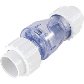 PVC Clear Check Valve/Spring Combination Check Valve, Clear, 2.0Inch Connector Water Check Valve（2.0"）