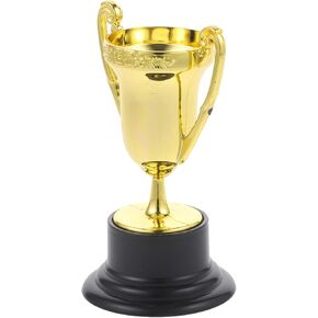 Operitacx 10Pcs Mini Trophy Cups, 3.3inch Mini Award Trophies for Kids, Gold Plastic Trophy Participation Trophy Bulk for Party Favors School Game Prizes