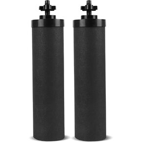 Black Replacement Water Filter,Replacement for Berkey® BB9-2® Filters System,Compatible with Berkey® Gravity Countertop Purification Elements,Pack of 2