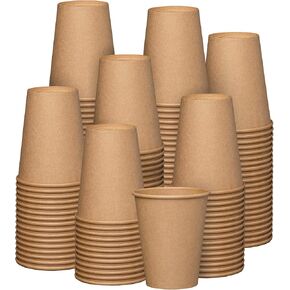 Comfy Package GUSTO [12 oz. - 300 Pack] Kraft Paper Hot Coffee Cups - Unbleached (Formerly