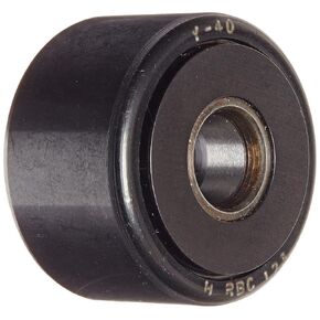 RBC Cam Followers Y40 Track Runner Bearings, Yoke Type without Stud, Unsealed, 1.250" Outside Diameter, 0.3750" Inner Diameter