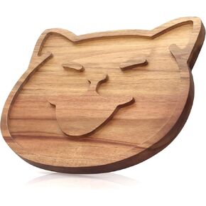 Decorative Acacia Wood Cheese Plate Dish Unique Funny Charcuterie Boards Cute Wooden Serving Tray Women for Kitchen Decor Snack Platter Cake Charcuterie Board Cookie Plates