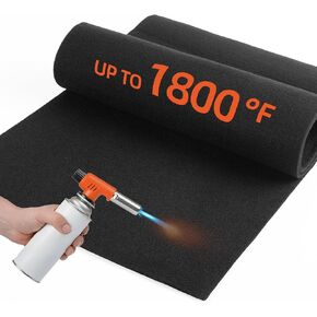 Carbon Felt Fireproof Welding Blanket, Cuttable 12x36 In Welding Blanket Heat Resistant Up to 1800°F,Flame Retardant Fabric Carbon Felt for Welders, Soldering Welding Brazing (Black -1 pack)