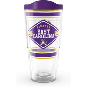 Tervis East Carolina Pirates - أول سلسلة مصنوعة في الولايات المتحدة الأمريكية كوب سفر معزول مع عزل معزول يحافظ على المشروبات الباردة والساخنة ، 24 أوقية ، كلاسيكية