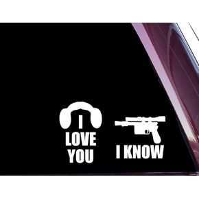 Liphontcta Han & Leia - I Love You/I Know - Precision-Cut Vinyl Decals